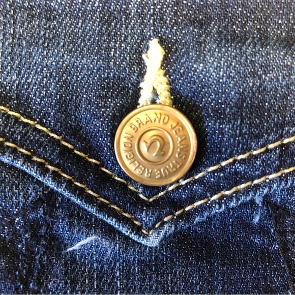 True Religion Made In USA Casey Low Rise Super Skinny Dark Wash Jeans Size 25 - Picture 12 of 15